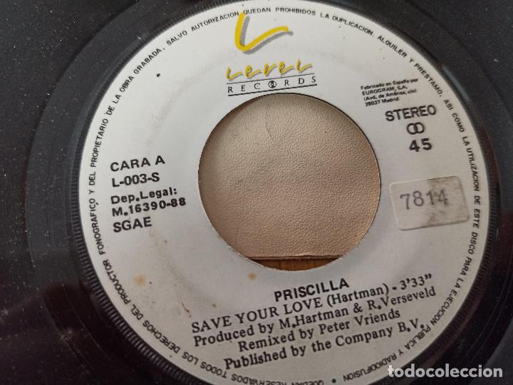 Discos de vinilo: PRISCILLA / SAVE YOUR LOVE / - Foto 2
