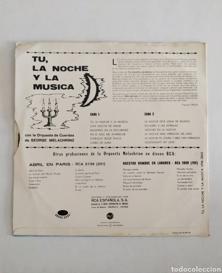 Discos de vinilo: LP vinilo Melachrino - Foto 2