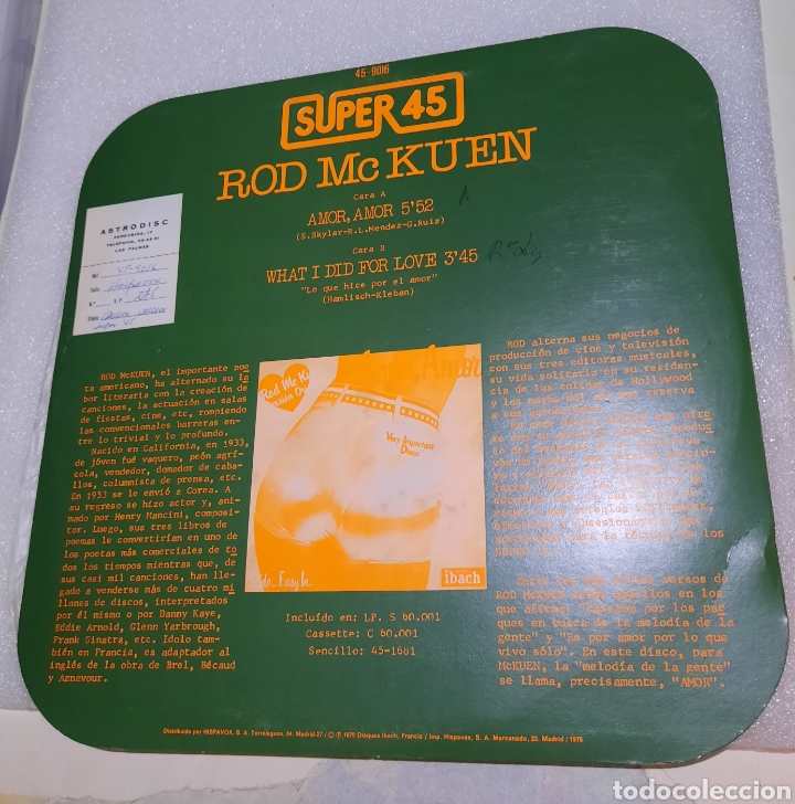 Discos de vinilo: Rod Mc Kuen - Amor, amor - Foto 4