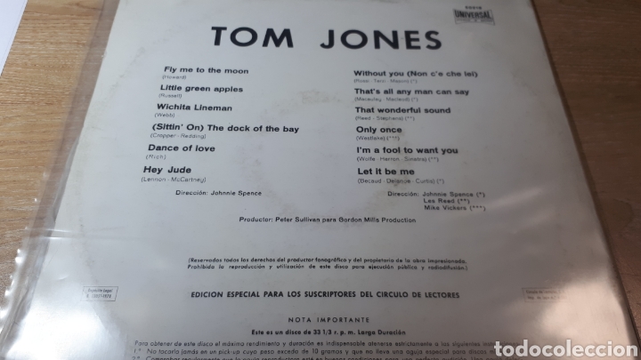 Discos de vinilo: TOM JONES - Foto 2