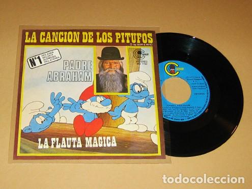 Discos de vinilo: EL PADRE ABRAHAM - LA CANCION DE LOS PITUFOS - SINGLE - 1977 - Foto 1