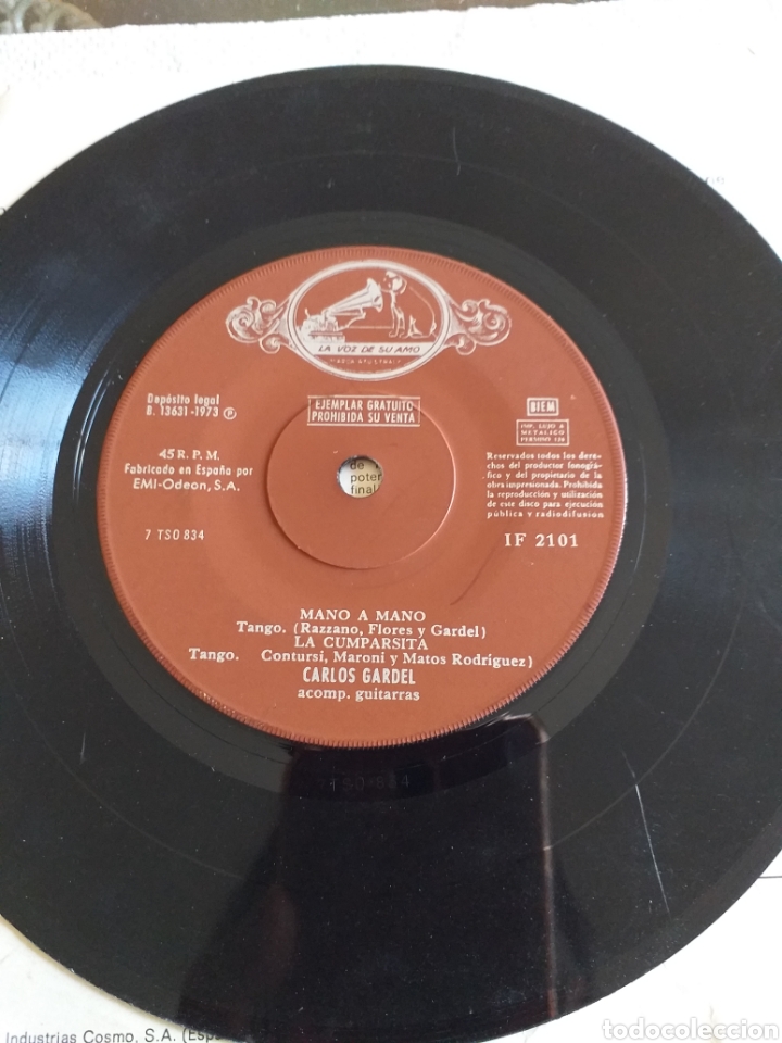 Discos de vinilo: Carlos Gardel ( caminito ) - Foto 2
