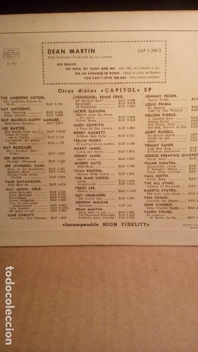 Discos de vinilo: DEAN MARTIN Y ORQUESTA . - Foto 3