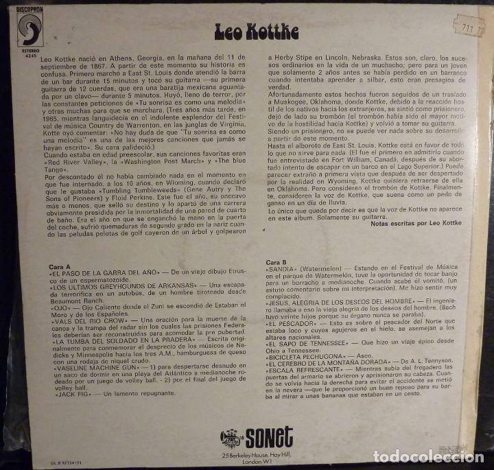 Discos de vinilo: LEO KOTTKE // 6 & 12 STRING GUITAR // 1977 // (VG VG). LP - Foto 2