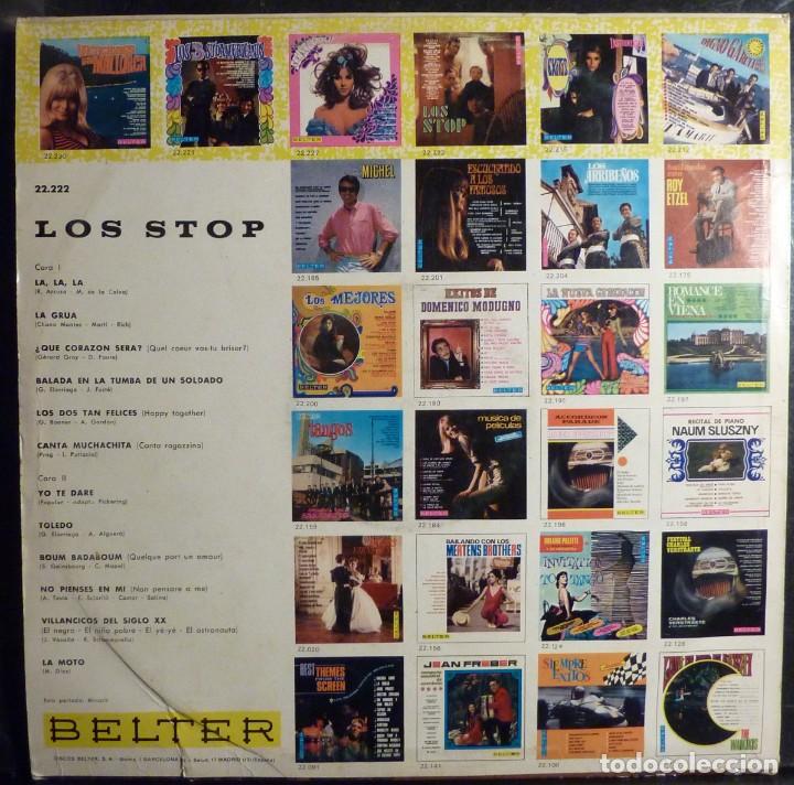 Discos de vinilo: LOS STOP // LA,LA,LA/ LA GRUA //1969// (VG VG). LP - Foto 2