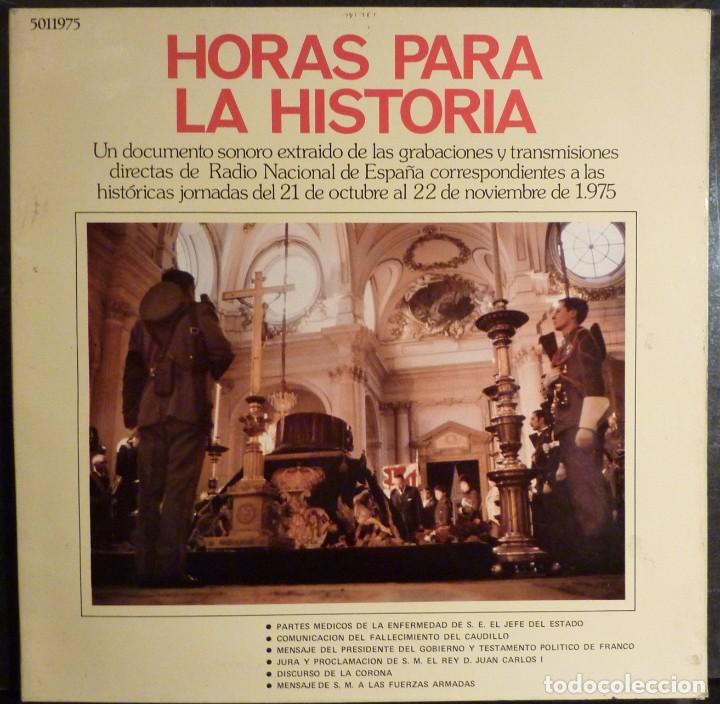 Discos de vinilo: HORAS PARA LA HISTORIA//FRANCISCO FRANCO///PORTADA DOBLE//1975//(VG VG). LP