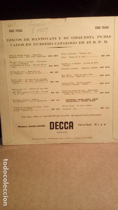 Discos de vinilo: MANTOVANI Y SU ORQUESTA . - Foto 3