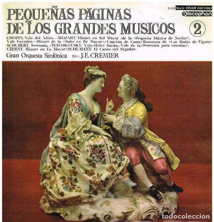 Dischi in vinile: PEQUE&Ntilde;AS P&Aacute;GINAS DE LOS GRANDES M&Uacute;SICOS 2 - J.E. CREMIER - LP 1964