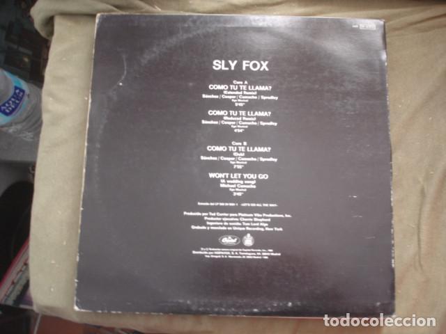 Discos de vinilo: Sly Fox &lrm; Como Tu Te Llama? (What Is Your Name) - Foto 2