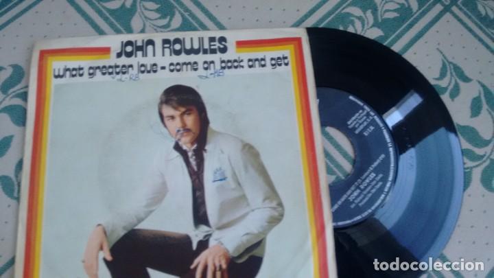 Discos de vinilo: SINGLE ( VINILO) DE JOHN ROWLES A&Ntilde;OS 70 - Foto 1