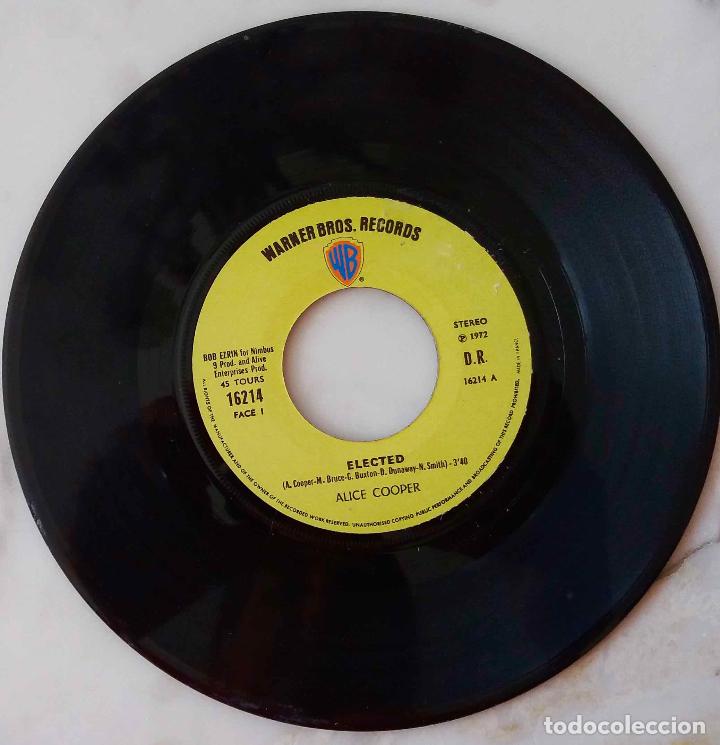 Discos de vinilo: ALICE COOPER, ELECTED. SINGLE FRANCIA - Foto 3