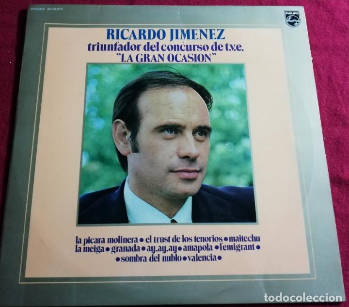 Discos de vinilo: RICARDO JIMENEZ - LA GRAN OCASION - LP - Foto 1