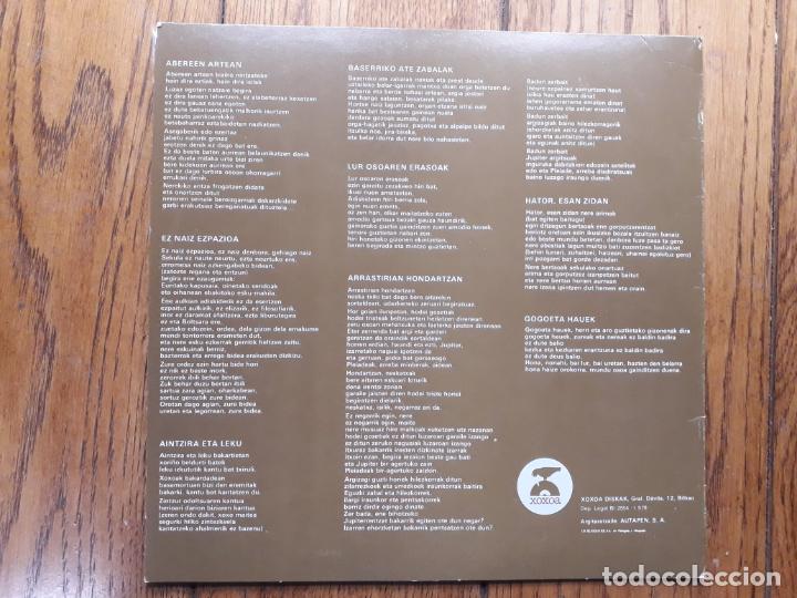 Discos de vinilo: Txomin artola - belar hostoak - Foto 2