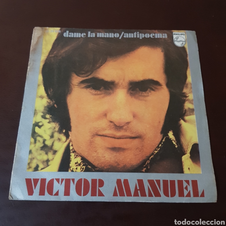 Discos de vinilo: VICTOR MANUEL - DAME LA MANO / ANTIPOEMA - Foto 1