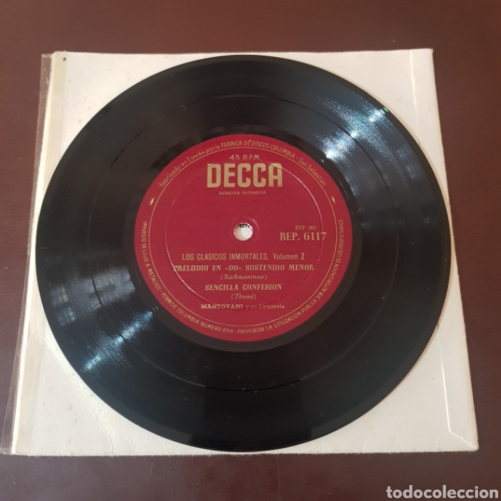 Discos de vinilo: MANTOVANI Y SU ORQUESTA - DECCA - BARCAROLA ... - Foto 3