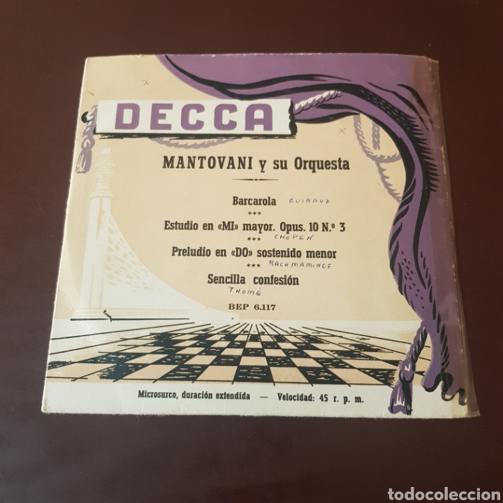 Discos de vinilo: MANTOVANI Y SU ORQUESTA - DECCA - BARCAROLA ... - Foto 5