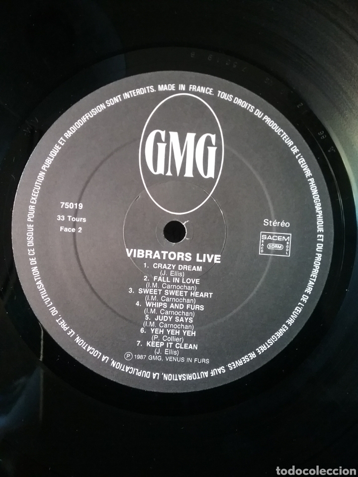 Discos de vinilo: VIBRATORS Live 1987 - Foto 4