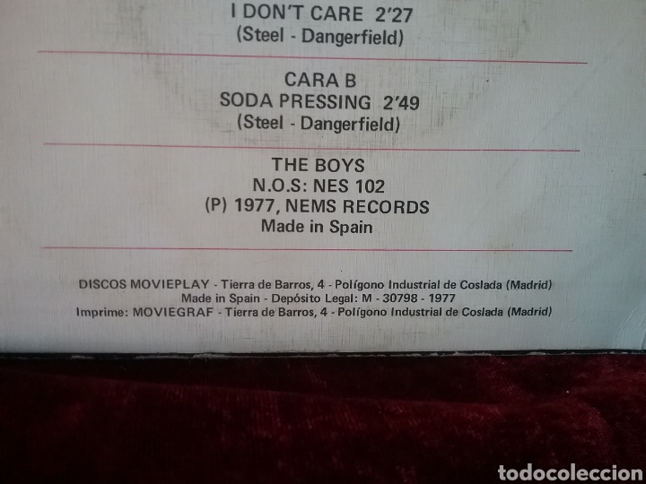 Discos de vinilo: THE BOYS 1977 1&deg; Single Nems. - Foto 3