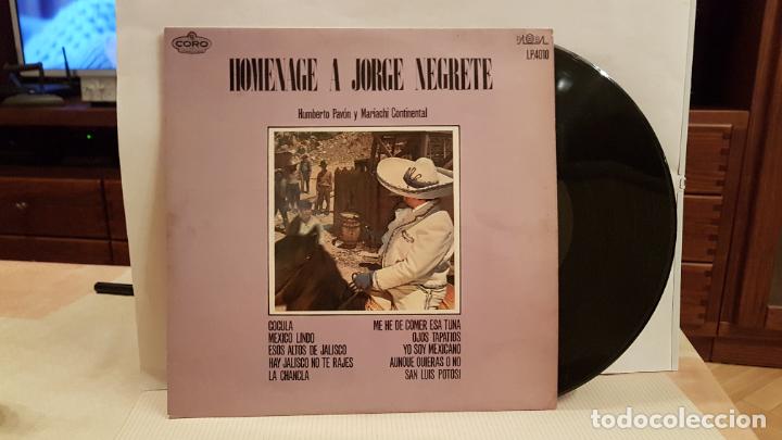 Discos de vinilo: LP vinilo disco homenaje a jorge negrete muy buen estado