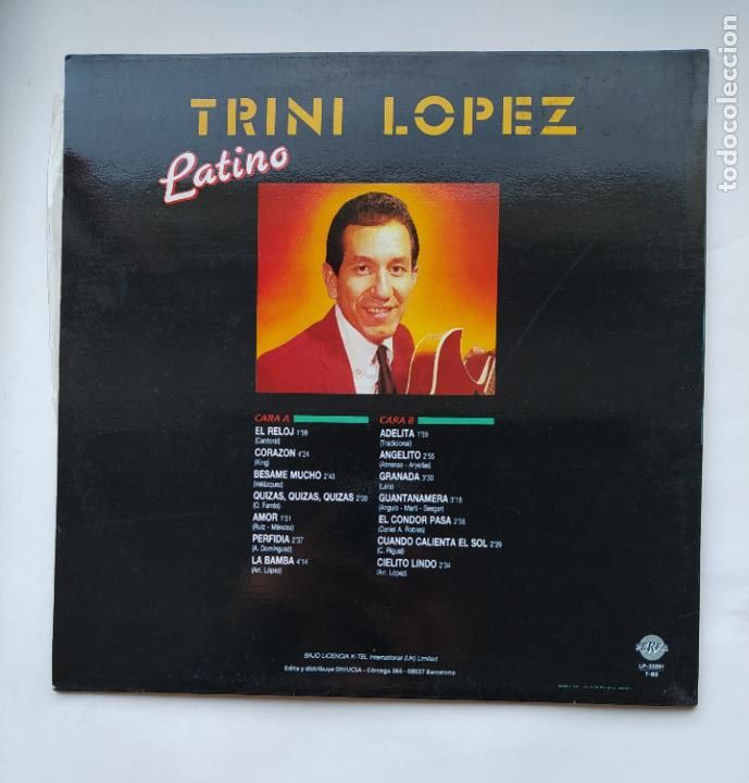Discos de vinilo: TRINI LOPEZ - LATINO. LP. TDKLP11 - Foto 2