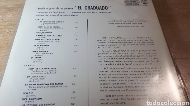 Discos de vinilo: EL GRADUADO SIMON AND GARFUNKEL - Foto 2