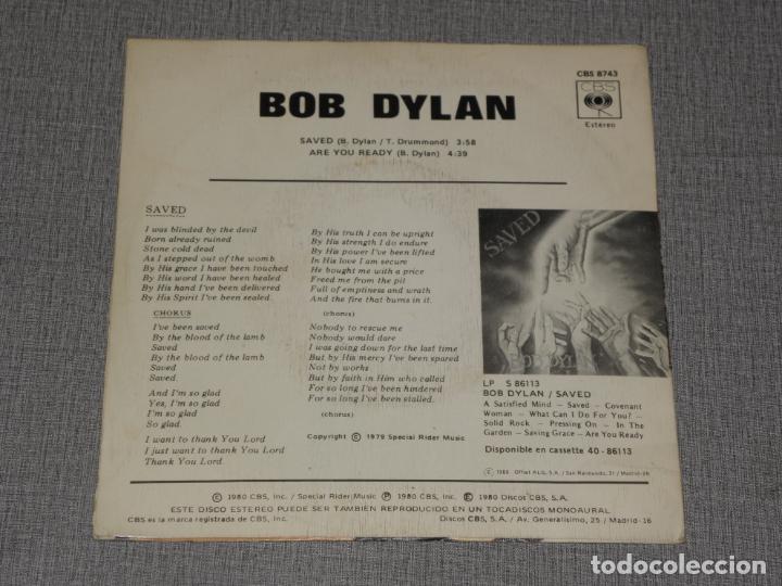 Discos de vinilo: BOB DYLAN / SAVED / ARE YOU READY (SINGLE ESPA&Ntilde;OL1980) - Foto 2