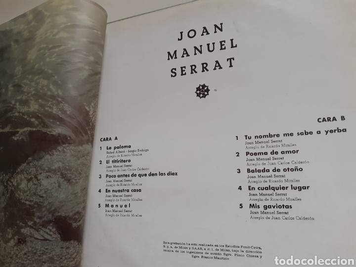 Discos de vinilo: Joan Manuel SERRAT, 1977 Lp - Foto 3