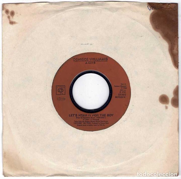 Discos de vinilo: Deniece Williams - Lets hear it for the boy. Single - Foto 1