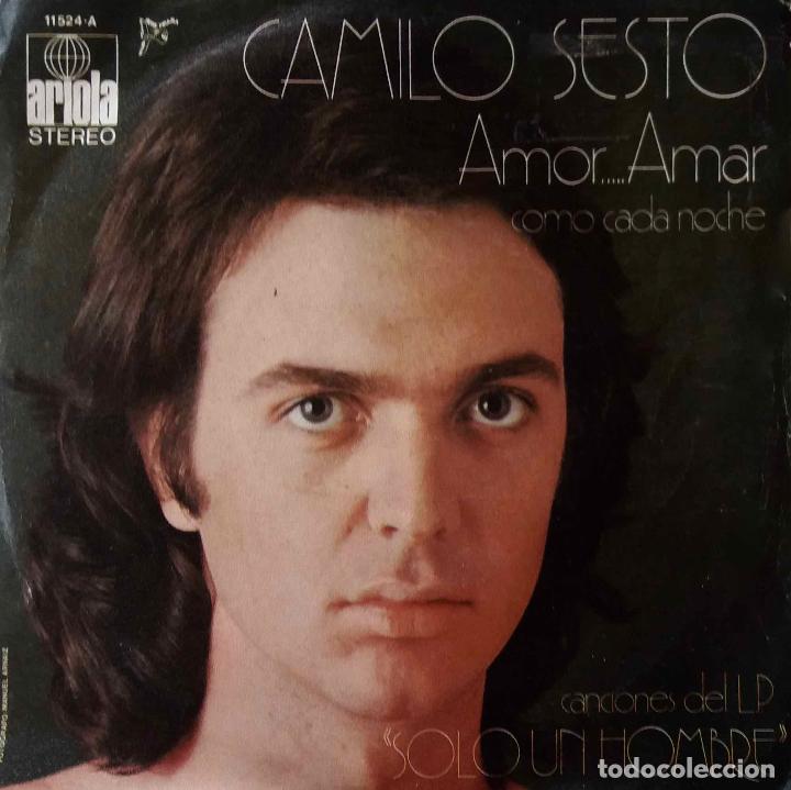 Discos de vinilo: CAMILO SESTO, AMOR AMAR. SINGLE ESPA&Ntilde;A - Foto 1
