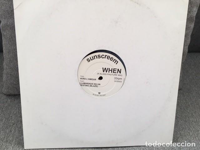 Discos de vinilo: SUNSCREEM. WHEN. EDICI&Oacute;N INGLESA . - Foto 1