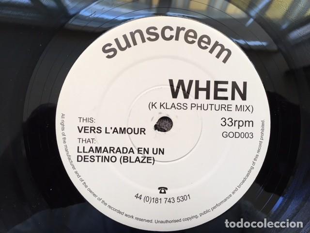 Discos de vinilo: SUNSCREEM. WHEN. EDICI&Oacute;N INGLESA . - Foto 2