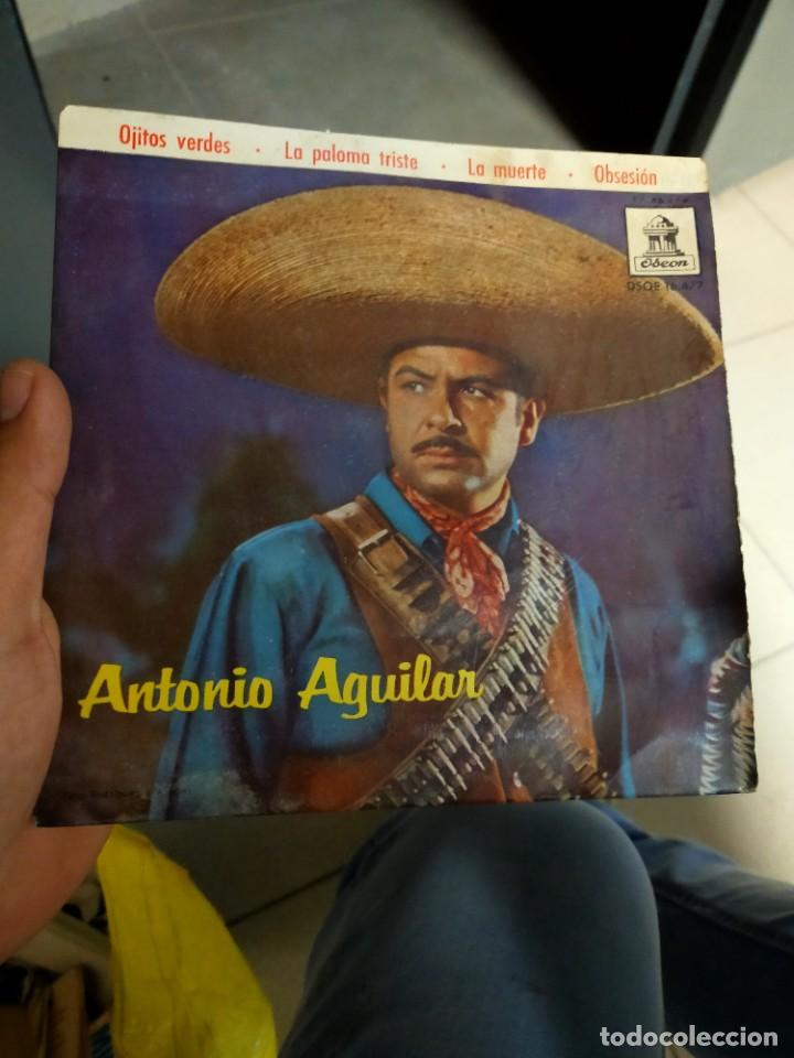 Discos de vinilo: Antiguo disco de vinilo Single Antonio Aguilar - Foto 1