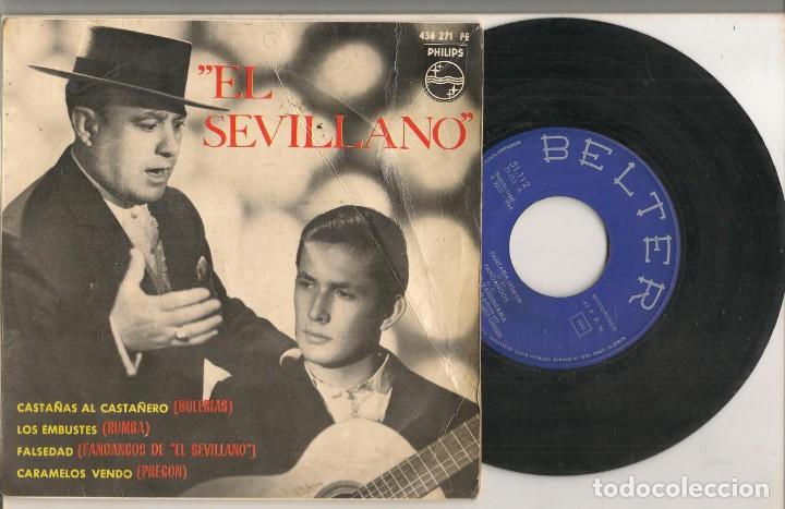 Vinyl-Schallplatten: DISCO VINILO. SINGLE. EL SEVILLANO. CASTA&Ntilde;AS AL CASTA&Ntilde;ERO. PHILIPS 436 271 PE. (P/C61)