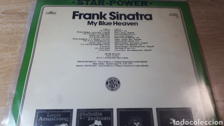 Discos de vinilo: FRANK SINATRA MY BLUE HEAVEN - Foto 2