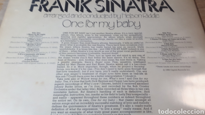 Discos de vinilo: FRANK SINATRA ONE FOR MY BABY - Foto 2