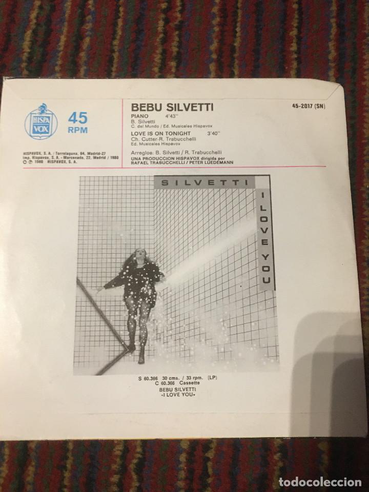 Discos de vinilo: Bebu Silvetti - Piano SINGLE - Foto 2