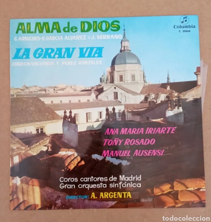 Discos de vinilo: LO Alma de Dios, La Gran V&iacute;a. A. Argenta - Foto 1