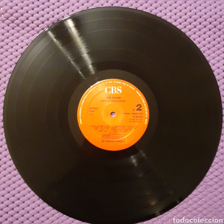 Discos de vinilo: Bob Dylan. Empire Burlesque 1985 CBS Esp. (Sin car&aacute;tula) - Foto 2