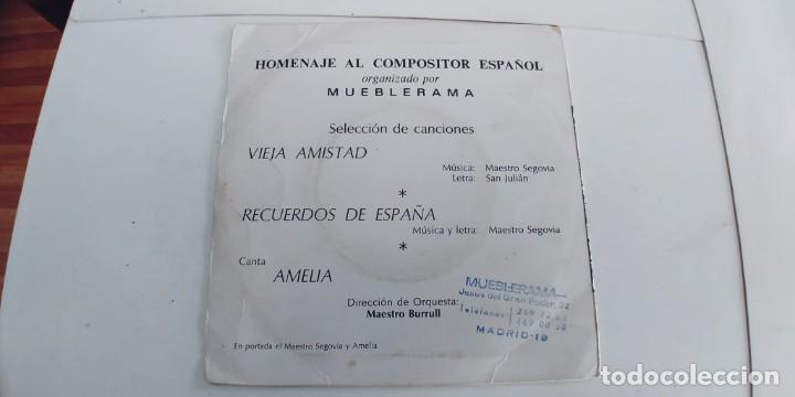 Discos de vinilo: AMELIA-SINGLE HOMENAJE MUEBLERAMA-Homenaje al Compositor Espa&ntilde;ol - Foto 2