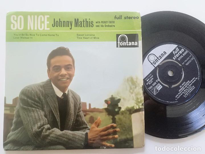 Discos de vinilo: JOHNNY MATHIS - So Nice - EP UK FONTANA 1958 - Foto 1