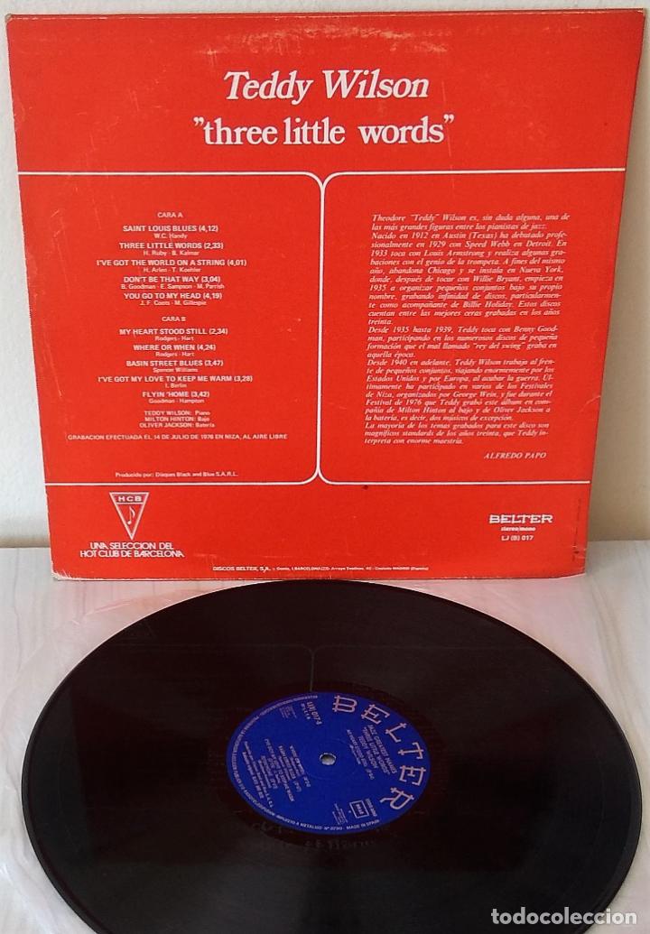 Discos de vinilo: TEDDY WILSON -THREE LITTLE WORDS BELTER - 1978 - Foto 2