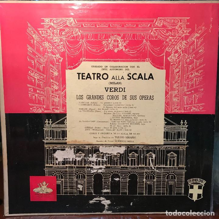 Discos de vinil: LP argentino del Coro y Orquesta del Teatro La Scala a&ntilde;o 1953