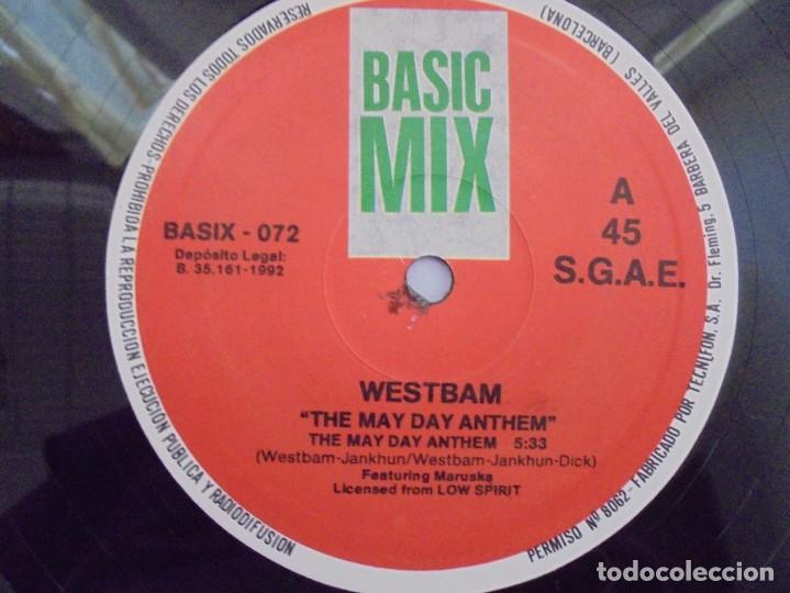 Discos de vinilo: THE MAYDAY ANTHEM. WESTBAM. DISCOGRAFIA BASIC MIX 1992. MAXI SINGLES VINILO. - Foto 3
