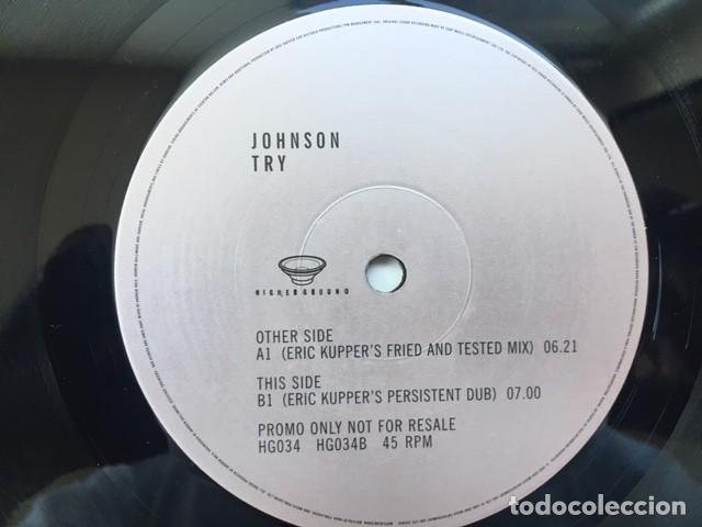 Discos de vinilo: JOHNSON TRY . REMIXES BY ERIC KUPPER . EDICI&Oacute;N INGLESA DE 1999 - Foto 4