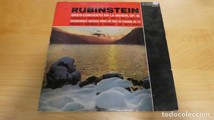 Discos de vinilo: RUBINSTEIN . GRIEG . CONCIERTO EN LA MENOR . - Foto 1