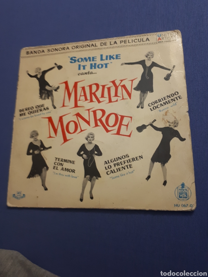 Discos de vinilo: VINILO SINGLE MARILYN MONROE. BSO SOME LIKE IT HOT. 1960. - Foto 1