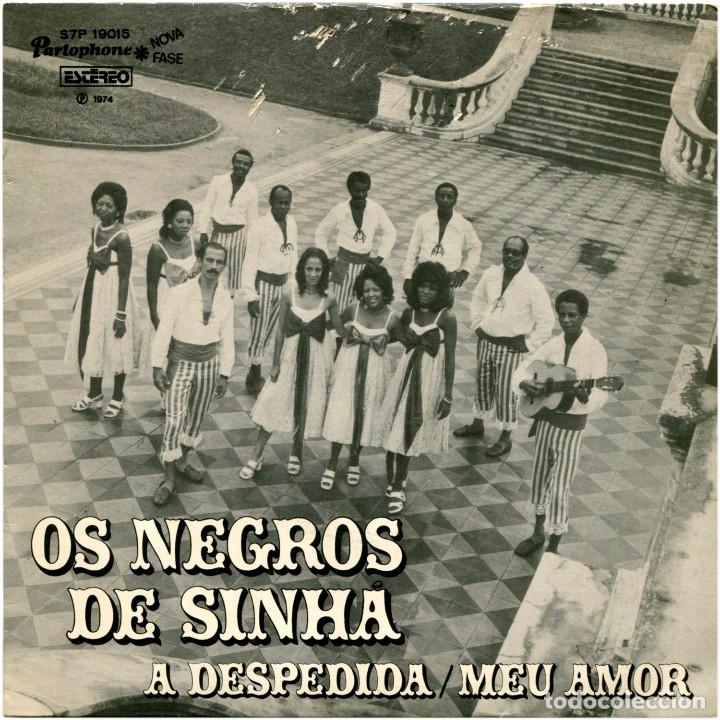 Disques de vinyle: Os Negros De Sinh&aacute; &ndash; A Despedida / Meu Amor - Sg Brazil 1974 - Parlophone S7P 19015