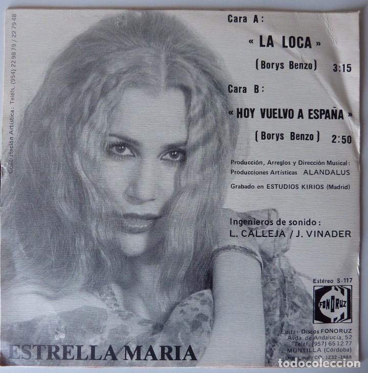 Discos de vinilo: ESTRELLA MARIA // LA LOCA // 1988 // SINGLE - Foto 2