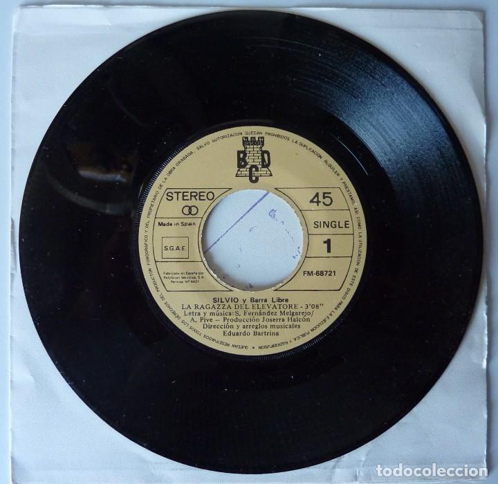 Discos de vinilo: SILVIO Y BARRA LIBRE // LA RAGAZZA DEL ELEVATORE // PROMO // 1985 - Foto 1