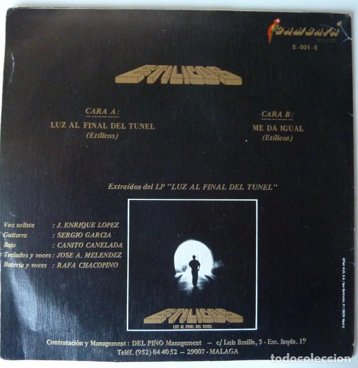 Discos de vinilo: ETILICOS // LUZ AL FINAL DEL TUNEL // 1987 // SINGLE - Foto 2